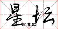 曾庆福星坛行书怎么写