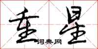 曾庆福重星行书怎么写