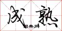 荆霄鹏成熟行书怎么写