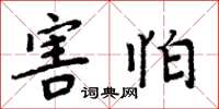 周炳元害怕楷书怎么写