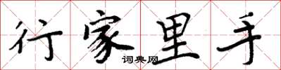 周炳元行家里手楷书怎么写
