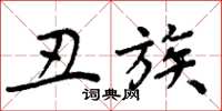 周炳元丑族楷书怎么写