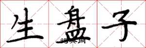 周炳元生盘子楷书怎么写
