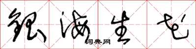 王冬龄银海生花草书怎么写