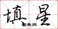 荆霄鹏填星行书怎么写