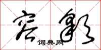 王冬龄容彩草书怎么写