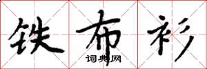 周炳元铁布衫楷书怎么写
