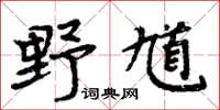 周炳元野馗楷书怎么写