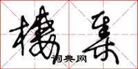 王冬龄栖集草书怎么写