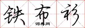 荆霄鹏铁布衫行书怎么写