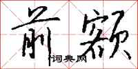 钱沛云前额行书怎么写