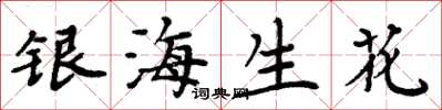 周炳元银海生花楷书怎么写