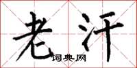 何伯昌老汗楷书怎么写