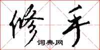 钱沛云修手行书怎么写