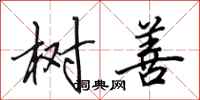 田英章树善行书怎么写