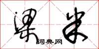 王冬龄梁米草书怎么写