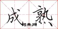 田英章成熟楷书怎么写