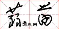 刘少英蒜苗草书怎么写