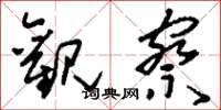 刘少英观察草书怎么写