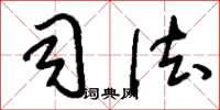 刘少英司法草书怎么写