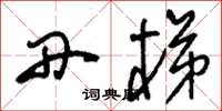 刘少英丹梯草书怎么写