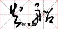 刘少英火船草书怎么写