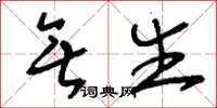 刘少英无生草书怎么写