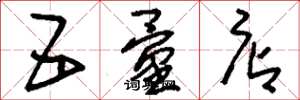 刘少英五量店草书怎么写