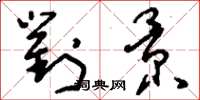 刘少英对景草书怎么写