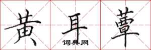 田英章黄耳蕈楷书怎么写