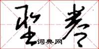 刘少英圣眷草书怎么写