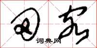 刘少英田客草书怎么写