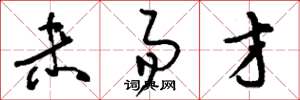 刘少英未易才草书怎么写