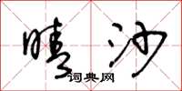 王冬龄晴沙草书怎么写