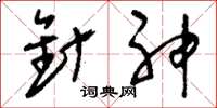 刘少英针神草书怎么写
