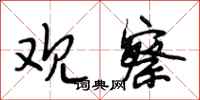 段相林观察行书怎么写