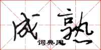 段相林成熟行书怎么写