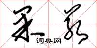 刘少英果若草书怎么写