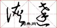 刘少英诙达草书怎么写