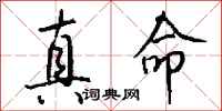钱沛云真命行书怎么写