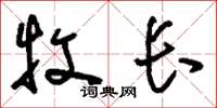 刘少英牧长草书怎么写