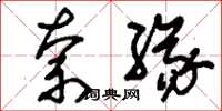 刘少英奈缘草书怎么写