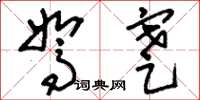 刘少英驽蹇草书怎么写