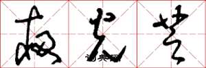 刘少英夜光芝草书怎么写