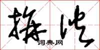 刘少英拼伙草书怎么写