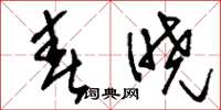 刘少英春晓草书怎么写
