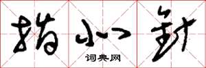 刘少英指北针草书怎么写