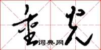 刘少英重光草书怎么写