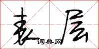 段相林表层行书怎么写