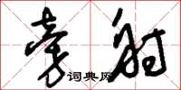 刘少英旁射草书怎么写